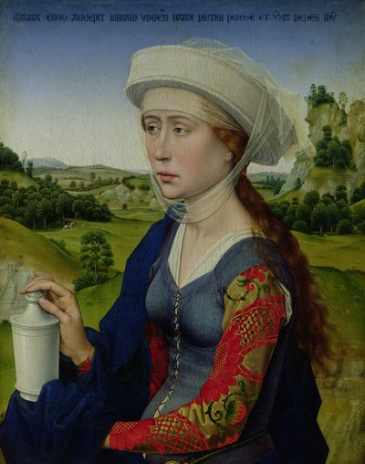 María Magdalena, del panel derecho del Tríptico de la Familia Braque de Rogier van der Weyden
